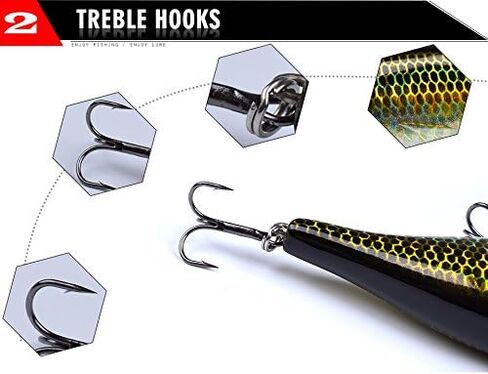 PROBEROS Crankbaits مجموعة الصيد إغراء الطعوم الصلبة سويمبيتس قارب المحيط توبوتر السحر عدة صيد السمك الطعوم الصلبة مجموعة لسمك السلمون المرقط باس جثم الصيد السحر مجموعة in Kuwait