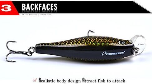 PROBEROS Crankbaits مجموعة الصيد إغراء الطعوم الصلبة سويمبيتس قارب المحيط توبوتر السحر عدة صيد السمك الطعوم الصلبة مجموعة لسمك السلمون المرقط باس جثم الصيد السحر مجموعة in Kuwait