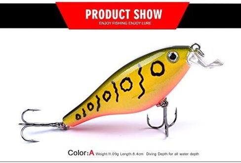 PROBEROS Crankbaits مجموعة الصيد إغراء الطعوم الصلبة سويمبيتس قارب المحيط توبوتر السحر عدة صيد السمك الطعوم الصلبة مجموعة لسمك السلمون المرقط باس جثم الصيد السحر مجموعة in Kuwait