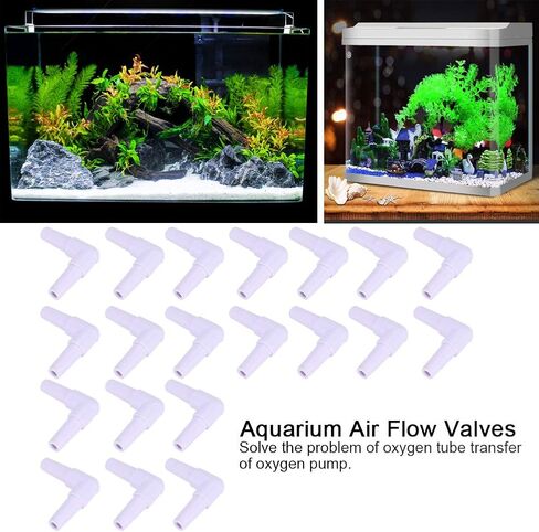 Plastic Hose Barb Fittings, 20pcs Hose Barb 90 Degree L Right Angle Elbow Union Fitting Water Fuel Air Aquarium Joints Increasing Oxygen Pump Tubing Connectors in Kuwait