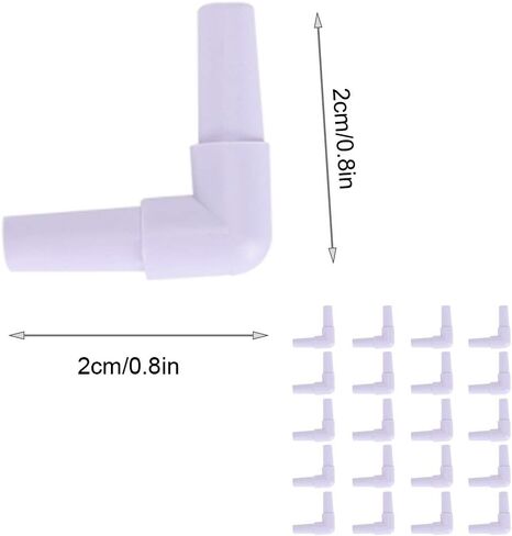 Plastic Hose Barb Fittings, 20pcs Hose Barb 90 Degree L Right Angle Elbow Union Fitting Water Fuel Air Aquarium Joints Increasing Oxygen Pump Tubing Connectors in Kuwait