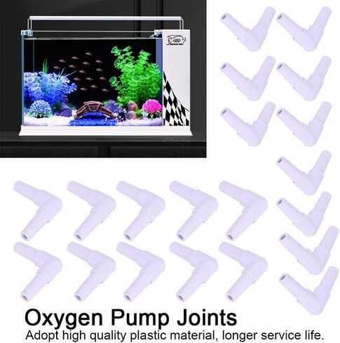 Plastic Hose Barb Fittings, 20pcs Hose Barb 90 Degree L Right Angle Elbow Union Fitting Water Fuel Air Aquarium Joints Increasing Oxygen Pump Tubing Connectors in Kuwait