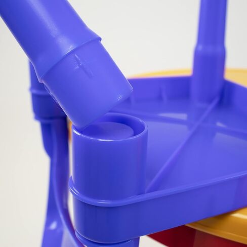 Humble Crew، أبيض/أزرق/وردي للأطفال 2 في 1 مكعبات بناء بلاستيكية متوافقة مع طاولة الأنشطة وكرسيين، ألوان فاتحة in Kuwait