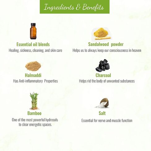 عصي الروح ازتيك | 6 قطع من أعواد البخور المصنوعة يدويًا من الراتنج الحرفي لتنظيف المساحة وإزالة الطاقة السلبية وغير سامة مصنوعة يدويًا من البخور النباتي (العشب الحلو) in Kuwait