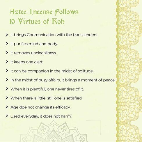 عصي الروح ازتيك | 6 قطع من أعواد البخور المصنوعة يدويًا من الراتنج الحرفي لتنظيف المساحة وإزالة الطاقة السلبية وغير سامة مصنوعة يدويًا من البخور النباتي (العشب الحلو) in Kuwait