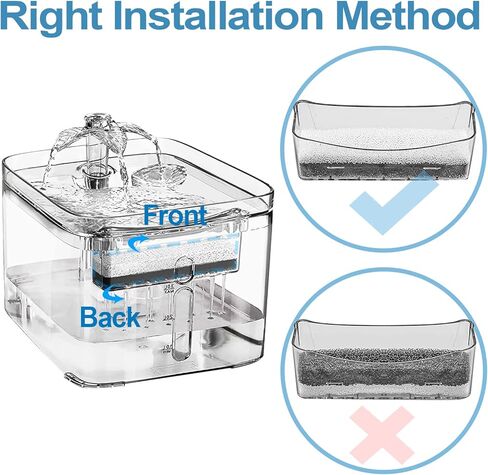 Pet Water Fountain Filter,Cat Dog Water Fountain,Replacement Compatible with WF020 Transparency Water Fountain-12 PACK in Kuwait
