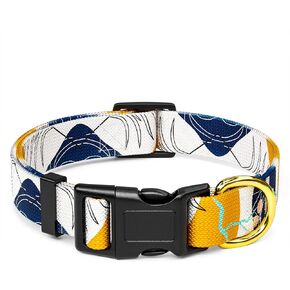 Dog Collar, Adjustable Dog Collar for Small Dogs, Cute Personalized Puppy Collar for Boy and Girl Dogs, Soft Nylon Pet Collars with Quick Release Buckle for Walking Running,Abstract Stones Art
