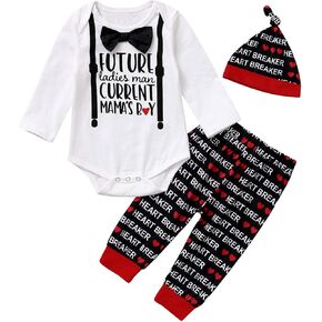 عيد ميلاد القرش بيبي بوي عيد الحب الزي الصبي أول عيد الحب ملابس الرضع القلب الكسارة الزي in Kuwait