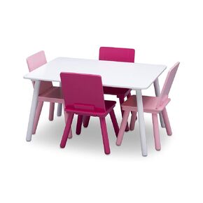Delta Children Kids Table and Chair Set (4 Chairs Included), Grey/Blue in Kuwait