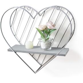 Afuly Floating Shelves for Wall, Black Wall Shelf Heart Shaped Modern Minimalist Storage Rack Organizer Shelves for Bedroom Bathroom Living Room Home Wall Decor Christmas in Kuwait