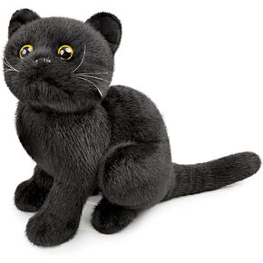 ZHONGXIN MADE Dune Cat القطيفة، حيوانات محشوة على شكل قط الكثبان الرملية النابضة بالحياة، لعبة قطيفة لطيفة مقاس 11 بوصة للقطط الأليفة، لعبة قطط ناعمة للأطفال