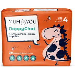 Mum & You Nappychat Premium Performance Eco Diapers, Size 3 (42 Diapers) Smart Tube Technology. Leak Protection. 100% Recyclable. Hypoallergenic, Dermatologically-Tested. No Lotion, Perfume or Dyes. in Kuwait