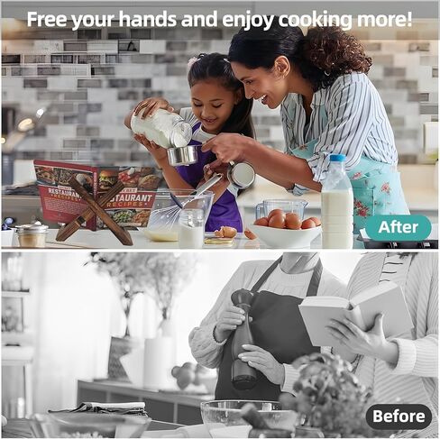 مجموعتان من 4 قطع من حامل كتب الطبخ للمطبخ، حامل كتب وصفات قابل للتعديل مقاس 10.16 سم - 30.48 سم، حامل كتب الطبخ الريفي لطاولة المطبخ in Kuwait