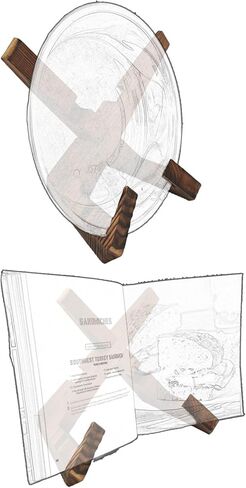 مجموعتان من 4 قطع من حامل كتب الطبخ للمطبخ، حامل كتب وصفات قابل للتعديل مقاس 10.16 سم - 30.48 سم، حامل كتب الطبخ الريفي لطاولة المطبخ in Kuwait