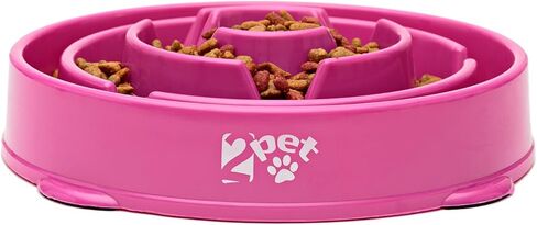 2PET Slowly Bowly - طبق تفاعلي ممتع للكلاب للأكل السريع، يوقف الاختناق والانتفاخ، خالٍ من مادة BPA، آمن للاستخدام في غسالة الأطباق، ضمان لمدة عام in Kuwait