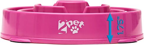 2PET Slowly Bowly - طبق تفاعلي ممتع للكلاب للأكل السريع، يوقف الاختناق والانتفاخ، خالٍ من مادة BPA، آمن للاستخدام في غسالة الأطباق، ضمان لمدة عام in Kuwait
