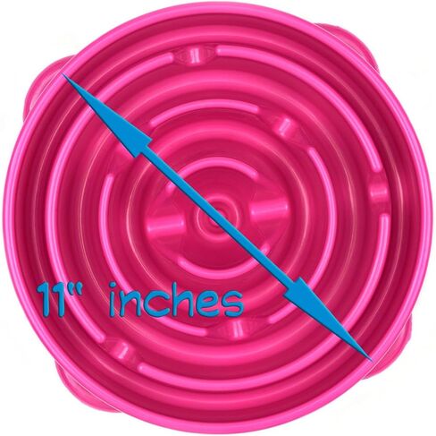 2PET Slowly Bowly - طبق تفاعلي ممتع للكلاب للأكل السريع، يوقف الاختناق والانتفاخ، خالٍ من مادة BPA، آمن للاستخدام في غسالة الأطباق، ضمان لمدة عام in Kuwait