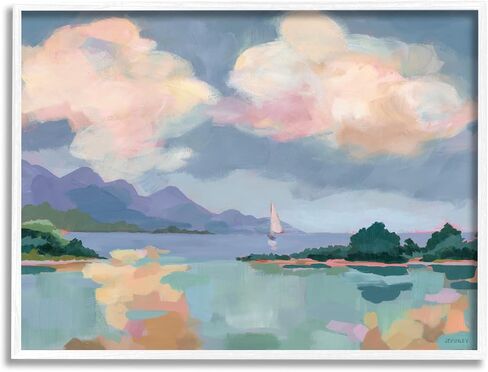 Stupell Industries Escape Peaceful Bay Landscape Framed Wall Art, Design by Brinley Designs in Saudi Arabia