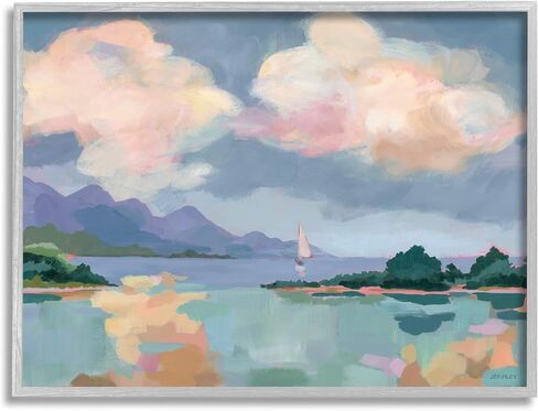 Stupell Industries Escape Peaceful Bay Landscape Framed Wall Art, Design by Brinley Designs in Saudi Arabia