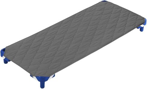 Standard Size Daycare/Pre-Shcool Cot Crib Kids Nap Mat Sheet 22" x 40", Children’s Naptime Cot Sheet Padded Cover, Breathable Nap Mat Cover for Boys and Girls, 1 Piece mat only-Dark Grey in Kuwait