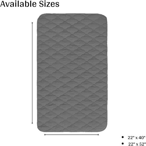 Standard Size Daycare/Pre-Shcool Cot Crib Kids Nap Mat Sheet 22" x 40", Children’s Naptime Cot Sheet Padded Cover, Breathable Nap Mat Cover for Boys and Girls, 1 Piece mat only-Dark Grey in Kuwait