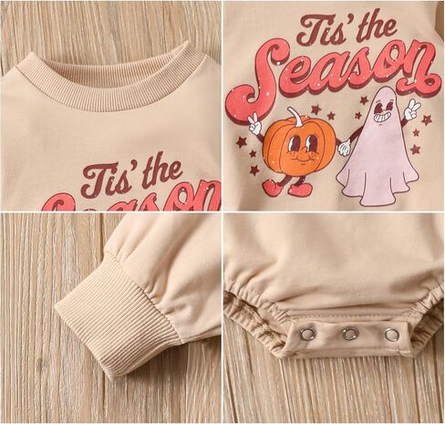 AMAWMW الوليد طفلة الصبي هالوين الزي اليقطين رومبير البلوز محايد للجنسين هالوين الاشياء الهدايا الملابس in Kuwait