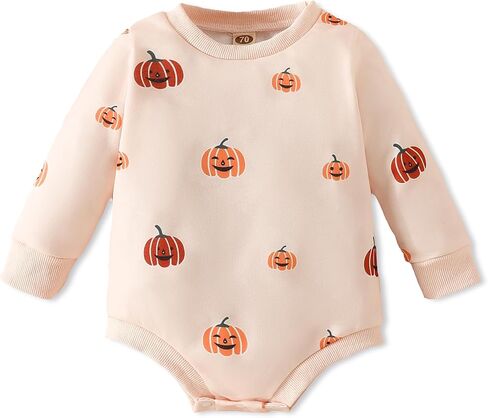 AMAWMW الوليد طفلة الصبي هالوين الزي اليقطين رومبير البلوز محايد للجنسين هالوين الاشياء الهدايا الملابس in Kuwait