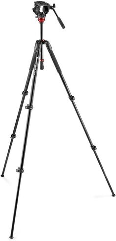 Manfrotto 190X 3-Section Aluminum Video Tripod with 500 Fluid Video Head in Saudi Arabia