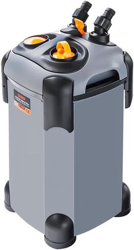 SUNWEN Aquarium External Ultra-Quiet Canister Filter, Fish Tank Water Circulation Filters with Filters Media 171/225/266/317/397 GPH with UV in Kuwait