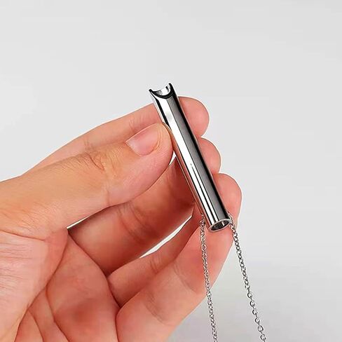 قلادة القلق وتخفيف التوتر، قلادة التنفس الواعي، عناصر تخفيف القلق، التأمل والتنفس العميق، أداة تهدئة القلق الصامت، قلادة صافرة هدايا للنساء والرجال in Kuwait