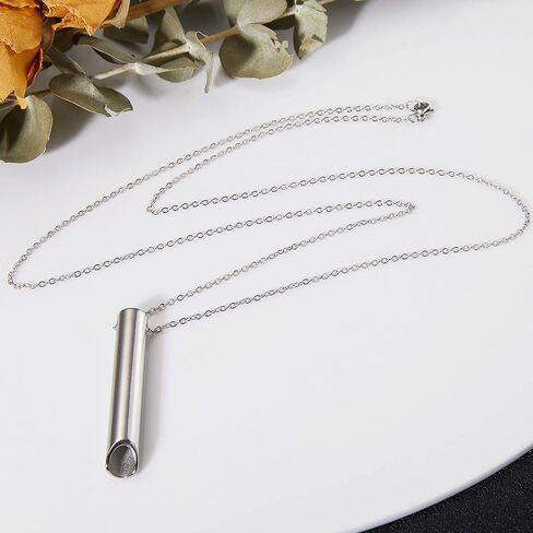 قلادة القلق وتخفيف التوتر، قلادة التنفس الواعي، عناصر تخفيف القلق، التأمل والتنفس العميق، أداة تهدئة القلق الصامت، قلادة صافرة هدايا للنساء والرجال in Kuwait