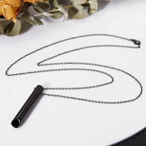 قلادة القلق وتخفيف التوتر، قلادة التنفس الواعي، عناصر تخفيف القلق، التأمل والتنفس العميق، أداة تهدئة القلق الصامت، قلادة صافرة هدايا للنساء والرجال in Kuwait