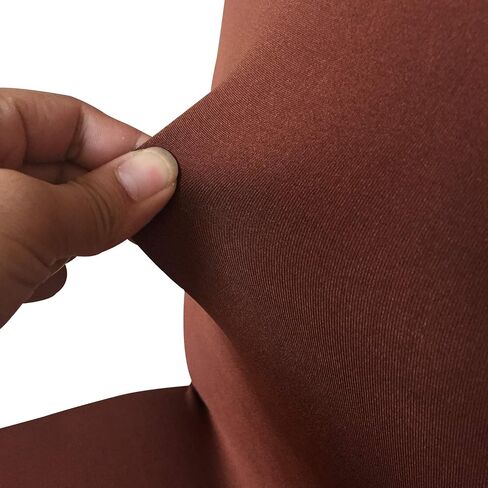غطاء كرسي غرفة الطعام من قماش Gold Fortune Spandex قابل للتمدد وقابل للغسل وأغطية مقاعد واقية للمقعد (قهوة) in Saudi Arabia