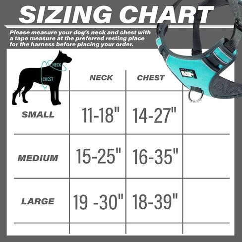 Black Rhino - The Comfort Dog Harness with Mesh Padded Vest for Small - Large Breeds | Adjustable | Reflective (Medium, Black/Bl) in Kuwait