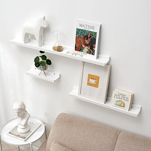 Floating Shelves Wall Mounted, 12 Inch Wall shelves for Decor and Storage, Natural Solid Oak Wood Shelf, Picture Ledge for Bedroom/Bathroom/Living Room/Kitchen/Laundry Room, Natural Color in Kuwait