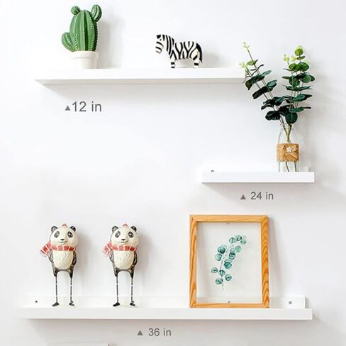 Floating Shelves Wall Mounted, 12 Inch Wall shelves for Decor and Storage, Natural Solid Oak Wood Shelf, Picture Ledge for Bedroom/Bathroom/Living Room/Kitchen/Laundry Room, Natural Color in Kuwait