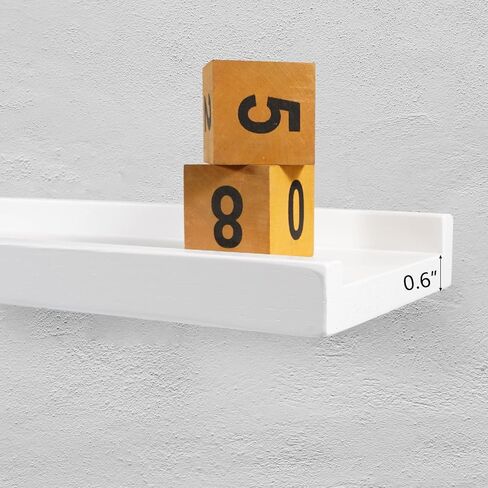 Floating Shelves Wall Mounted, 12 Inch Wall shelves for Decor and Storage, Natural Solid Oak Wood Shelf, Picture Ledge for Bedroom/Bathroom/Living Room/Kitchen/Laundry Room, Natural Color in Kuwait