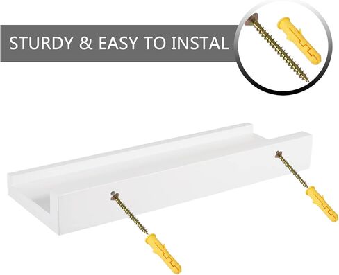 Floating Shelves Wall Mounted, 12 Inch Wall shelves for Decor and Storage, Natural Solid Oak Wood Shelf, Picture Ledge for Bedroom/Bathroom/Living Room/Kitchen/Laundry Room, Natural Color in Kuwait