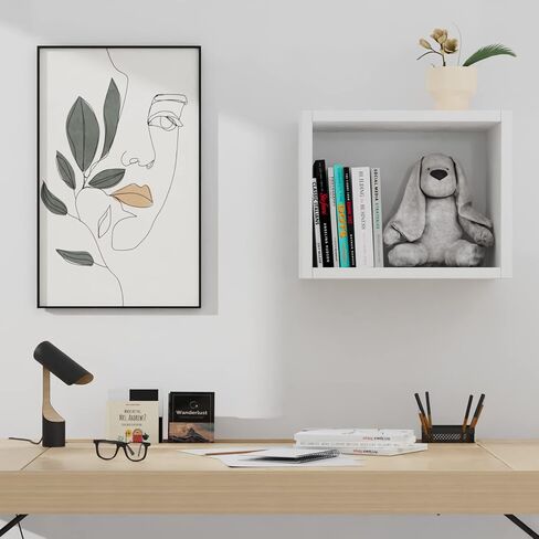 BAFAT Floating Shelves Wood,Wall Cube Shelves, Deep in 9.45" Floating Bookshelf for Wall,Window Plant Shelf,Wall Storage Organizer,Wall Mounted Corner Shelves for Bedroom, Living Room, Kitchen,Office in Saudi Arabia