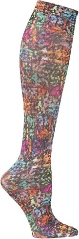 Celeste Stein Moderate Compression Knee High Stockings Wide Calf-Rainbow Pixels in Saudi Arabia