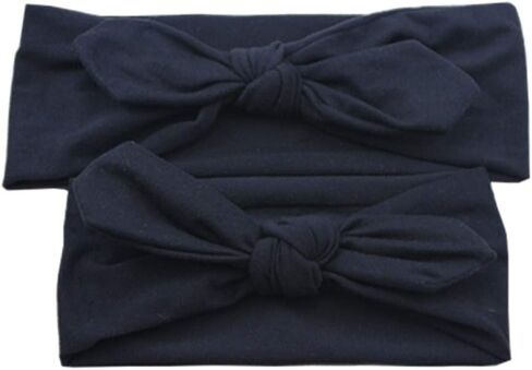 Mommy and Me Headbands Set Red Black White Solid Fall Winter Women Baby Girls Mom and Baby Matching Headbands Mom n Me (Orange set) in Saudi Arabia