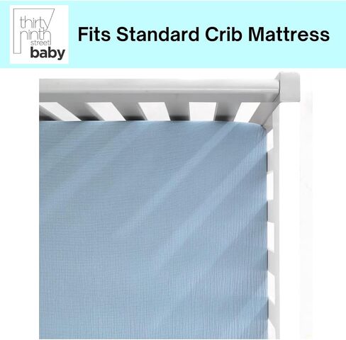 Thirty Ninth Street Baby Extra Soft Muslin Fitted Crib Sheet | 28" x 52" in Saudi Arabia
