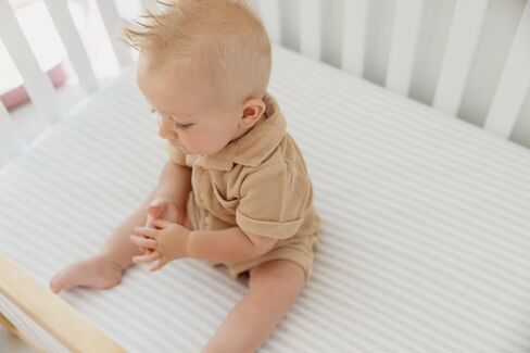 Premium Fitted Knit Crib Sheet/Toddler Sheet Coastal by Copper Pearl in Saudi Arabia