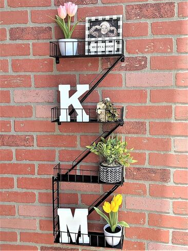 Beyond Basic Fire Escape Shelf - Versatile New York Inspired Modern Floating Hanging Wall Shelves Make a Great Action Figure or Planter Prepare to Receive Compliments for This Shelf in Saudi Arabia