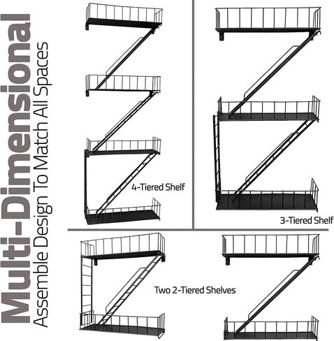 Beyond Basic Fire Escape Shelf - Versatile New York Inspired Modern Floating Hanging Wall Shelves Make a Great Action Figure or Planter Prepare to Receive Compliments for This Shelf in Saudi Arabia