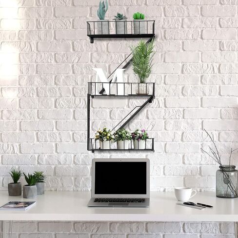 Beyond Basic Fire Escape Shelf - Versatile New York Inspired Modern Floating Hanging Wall Shelves Make a Great Action Figure or Planter Prepare to Receive Compliments for This Shelf in Saudi Arabia