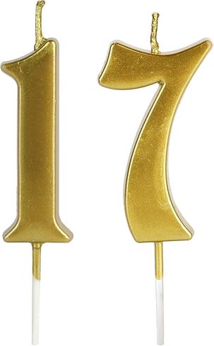 شموع عيد الميلاد الفضية رقم 17 و71 لتزيين الكيك، رقم 17 71 بريق مميز لتزيين حفلات الذكرى السنوية للأطفال والنساء والرجال in Saudi Arabia