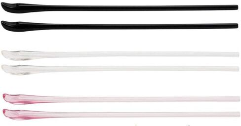 2 Pairs TR Material Eyeglasses Replacement Accessories Ear Anti-Slip Holder Long Temple Tips Ear Pads Tube Eyewear Retainers Replacement Tips for Thin Metal Eyeglass Legs (Black) in Saudi Arabia