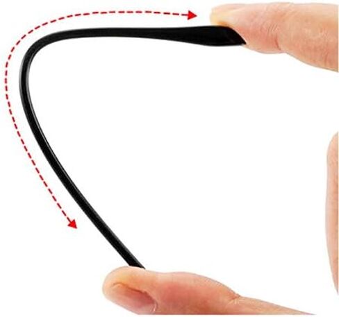 2 Pairs TR Material Eyeglasses Replacement Accessories Ear Anti-Slip Holder Long Temple Tips Ear Pads Tube Eyewear Retainers Replacement Tips for Thin Metal Eyeglass Legs (Black) in Saudi Arabia