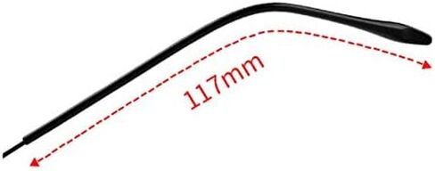 2 Pairs TR Material Eyeglasses Replacement Accessories Ear Anti-Slip Holder Long Temple Tips Ear Pads Tube Eyewear Retainers Replacement Tips for Thin Metal Eyeglass Legs (Black) in Saudi Arabia